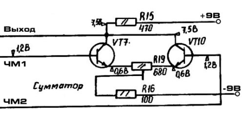 Схема сумматора ЧМ сигнала